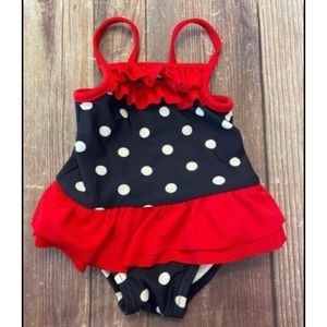Carter’s Baby Girl Red, White & Blue Swimsuit, Size 3 months